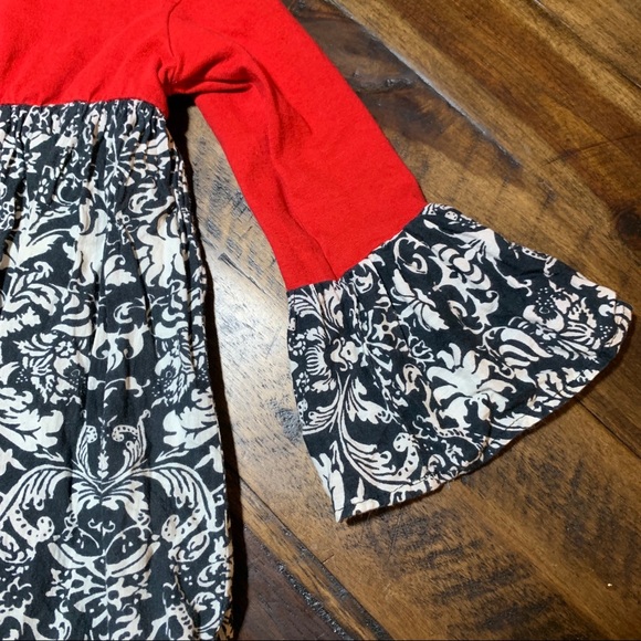 Free Planet red and black paisley dress - Picture 3 of 4
